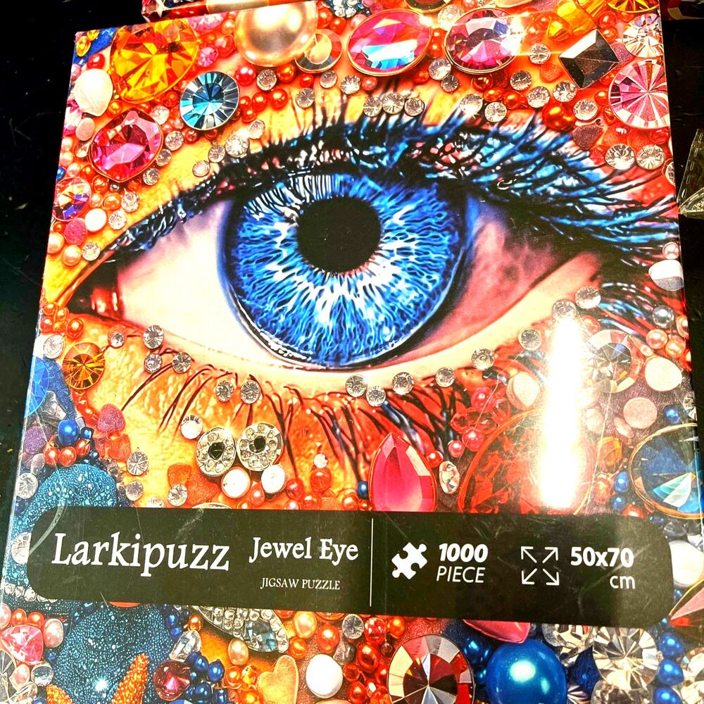 Impossible Puzzle for Adults 1000 Pieces, Eye Jewel Vintage Jigsaw Puzzle Abst